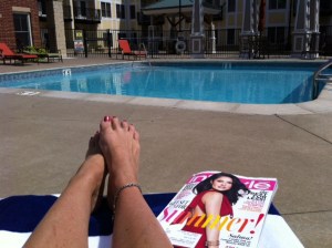 feet by pool