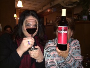 An outing to a wine bar to "make my own happy day"... This is NOT Stormy & KitKat, but most definitely are "Troublemakers" as the wine indicates.