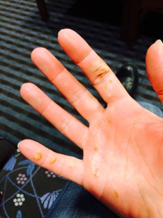 One hand, grilled medium well.