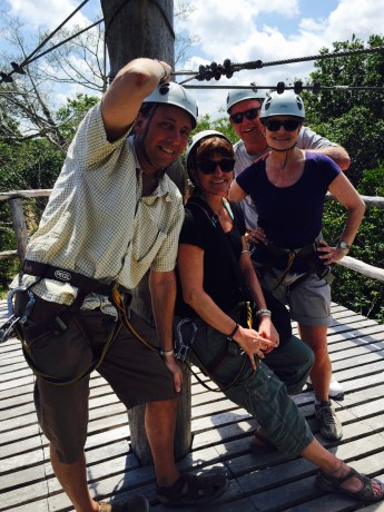 Ziplines in the jungle were a fun distraction from house-hunting.