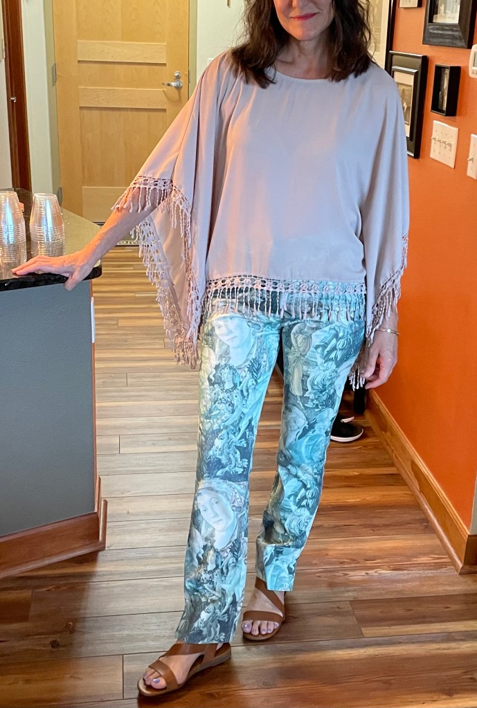 When you hold onto these weird pants for years and voila you're invited to an art opening.